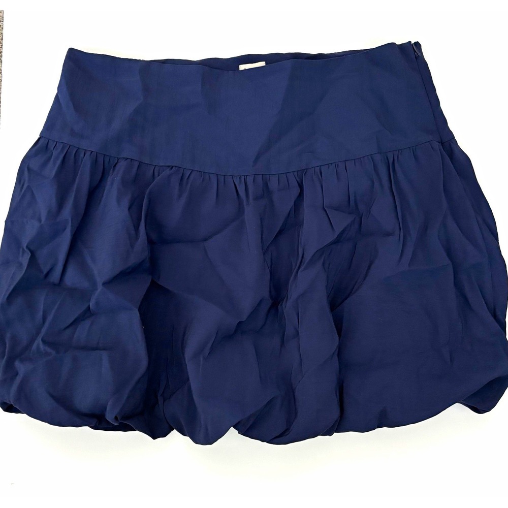 A New Day Navy Bubble Skirt Zip Closure Women's 12 preppy romantic festival